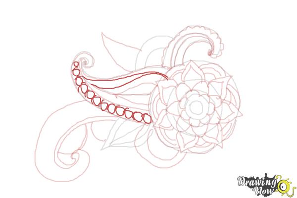 How to Draw Henna Designs - Step 15