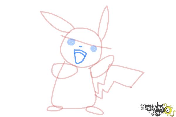 How to Draw Pikachu Step by Step - Step 7