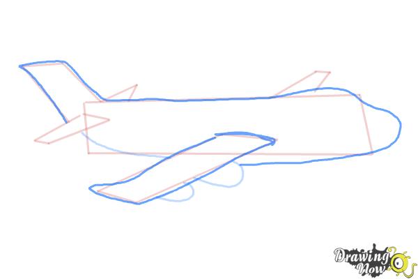 How to Draw a Jet Plane - Step 7
