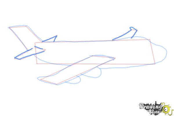 How to Draw a Jet Plane - Step 8
