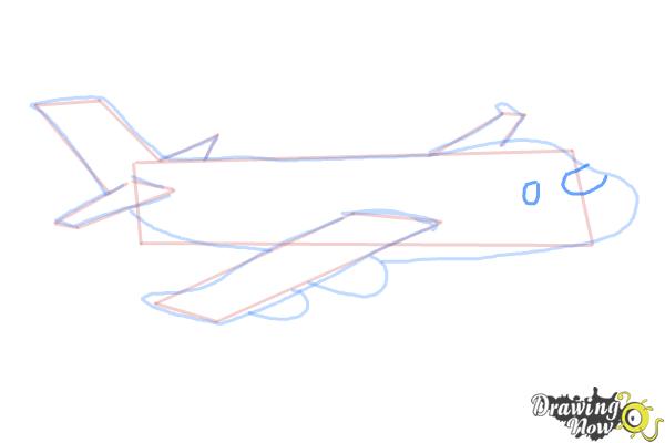 How to Draw a Jet Plane - Step 9