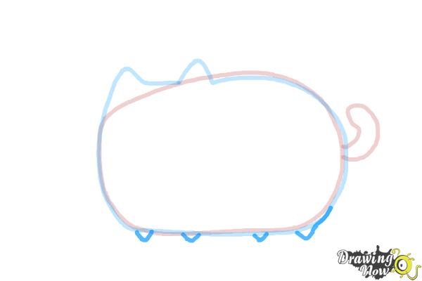 How to Draw Pusheen - Step 5