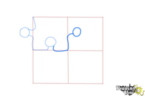 How to Draw Puzzle Pieces - Step 5