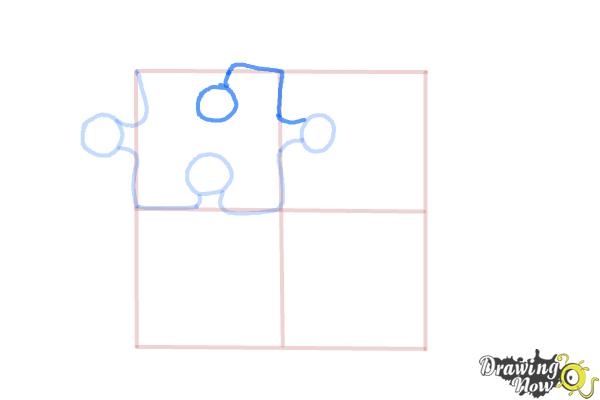 How to Draw Puzzle Pieces - Step 6