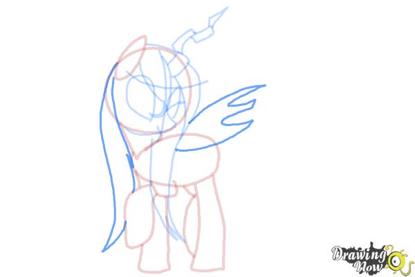 How to Draw Queen Chrysalis from My Little Pony Friendship Is Magic - Step 11