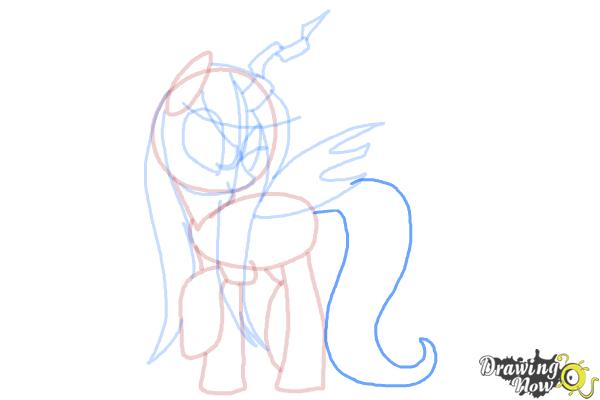 How to Draw Queen Chrysalis from My Little Pony Friendship Is Magic - Step 12