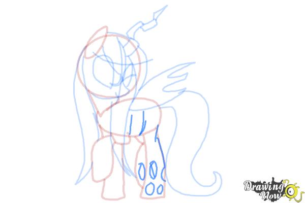 How to Draw Queen Chrysalis from My Little Pony Friendship Is Magic - Step 13