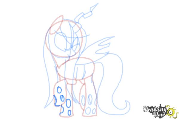 How to Draw Queen Chrysalis from My Little Pony Friendship Is Magic - Step 14