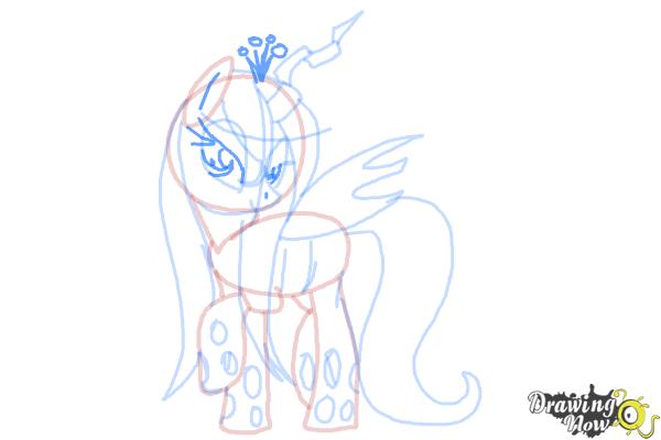 How to Draw Queen Chrysalis from My Little Pony Friendship Is Magic - Step 15