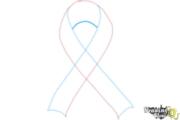 How to Draw a Cancer Ribbon - Step 5