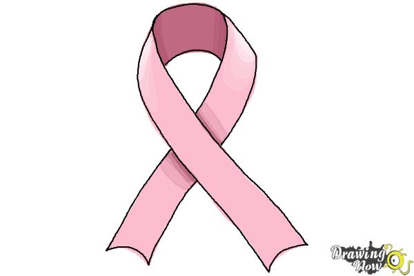 How to Draw a Cancer Ribbon - Step 7