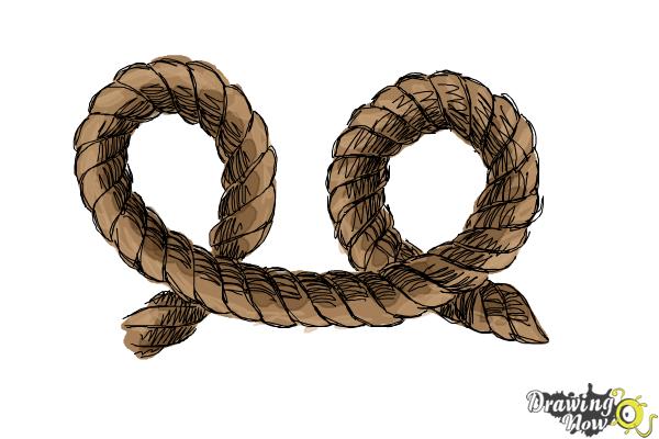 how to draw rope unraveling