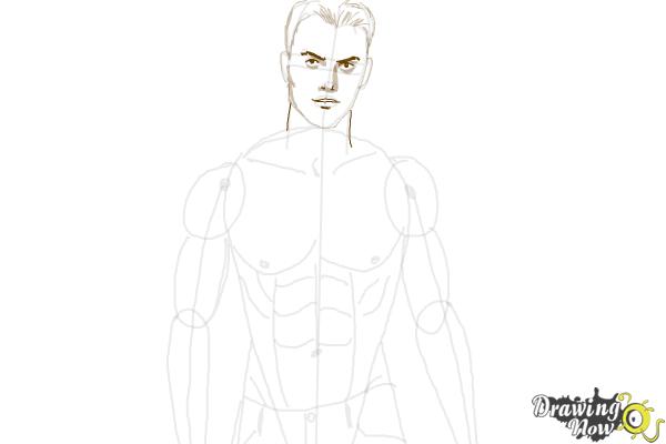 How to Draw Muscle Man - Step 10