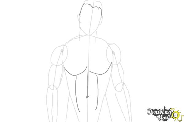How to Draw Muscle Man - Step 5