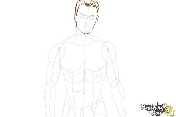 How to Draw Muscle Man - Step 9