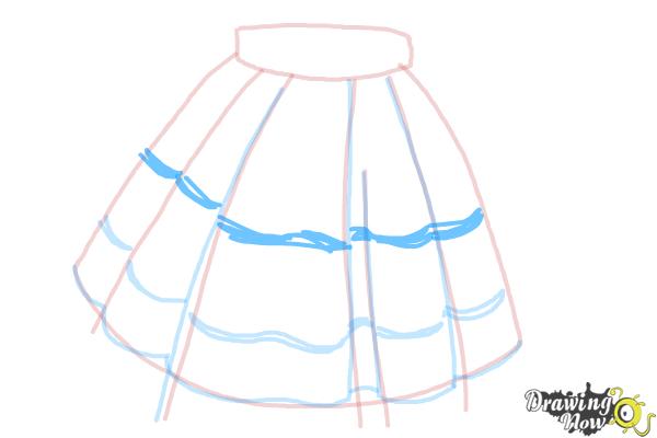 How to Draw a Skirt - Step 7