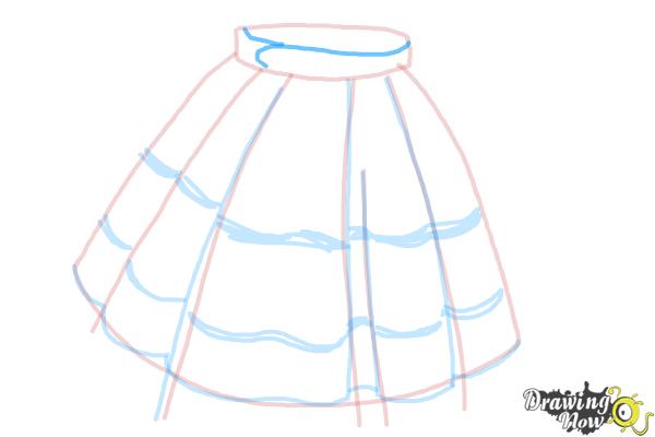 How to Draw a Skirt - Step 8