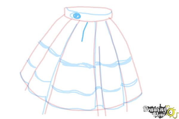How to Draw a Skirt - Step 9