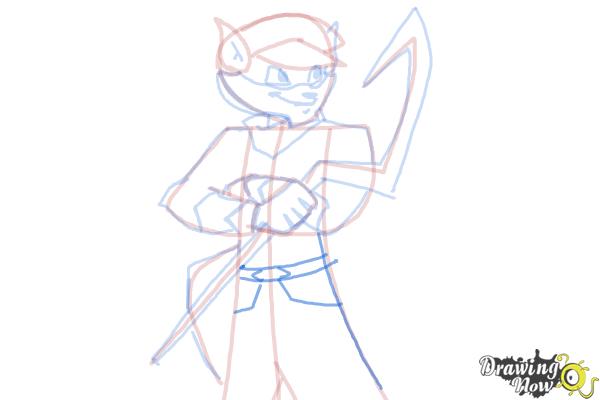 How to Draw Sly Cooper - Step 14