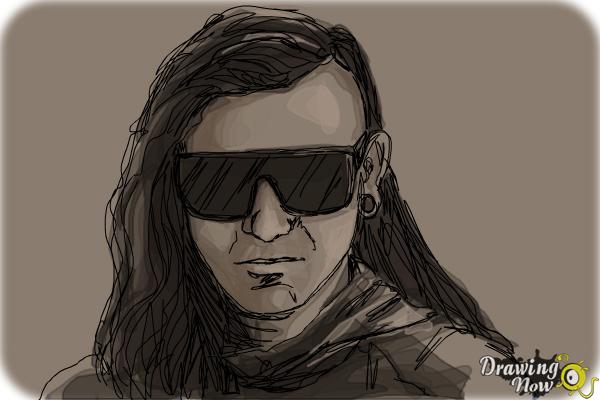 How to Draw Skrillex - Step 13