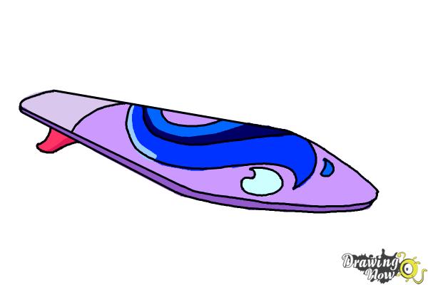 How to Draw a Surfboard - Step 7