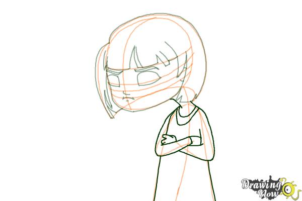 How to Draw a Sad Girl - Step 8