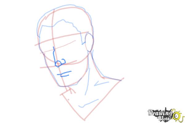 How to Draw Slicked Back Hair - Step 8