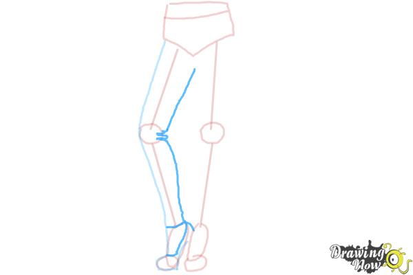 How to Draw Skinny Jeans - Step 8