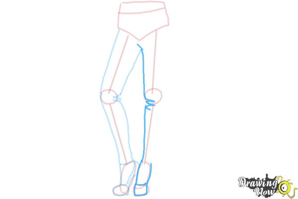 How to Draw Skinny Jeans - Step 9