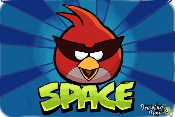 How to Draw Space Angry Birds - Step 9