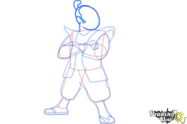 How to Draw a Samurai - Step 13