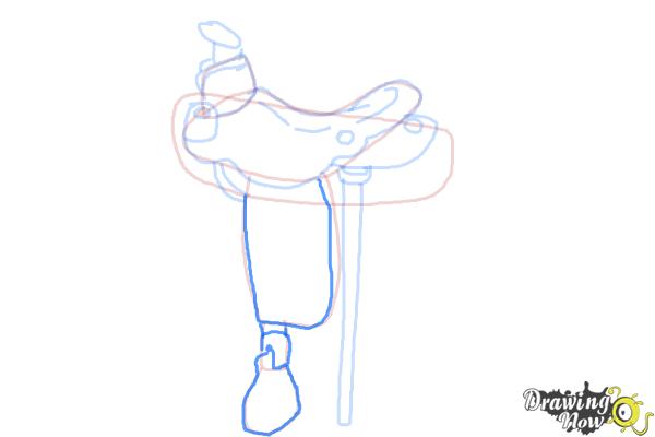 How to Draw a Saddle - Step 10