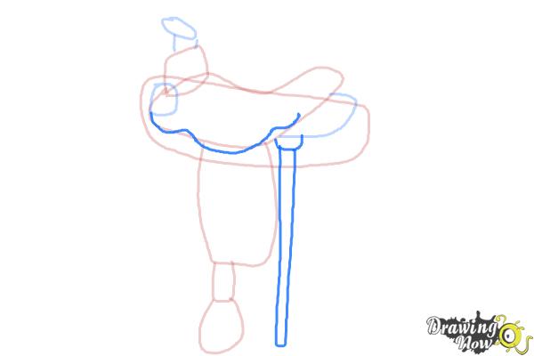 How to Draw a Saddle - Step 7