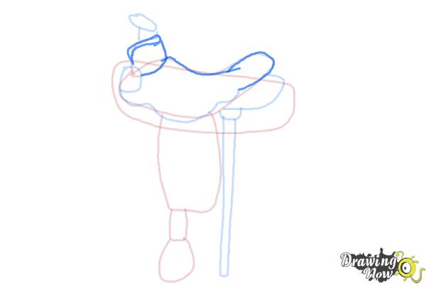 How to Draw a Saddle - Step 8