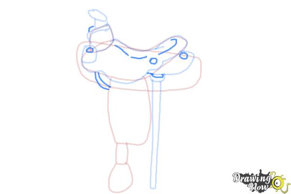 How to Draw a Saddle - Step 9