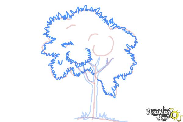 How to Draw a Simple Tree - Step 7