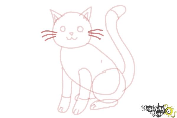How to Draw a Simple Cat - Step 9