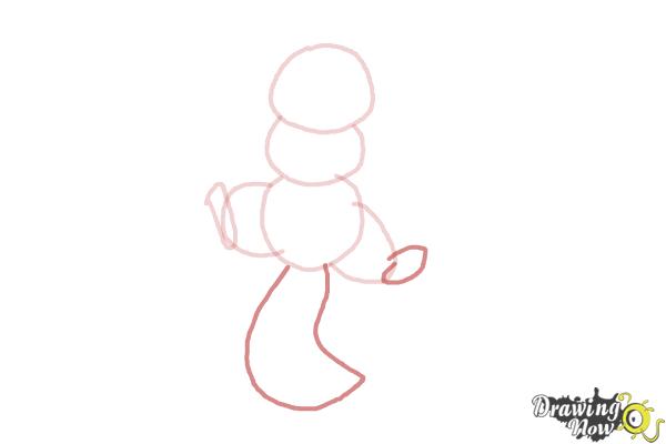 How to Draw a Flying Squirrel - Step 4 How to Draw a Flying Squirrel - Step 4