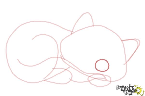 How to Draw a Sleeping Cat - Step 7