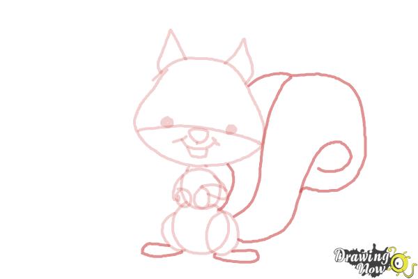 How to Draw a Squirrel For Kids - Step 7