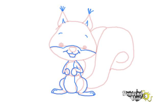 How to Draw a Squirrel For Kids - Step 8