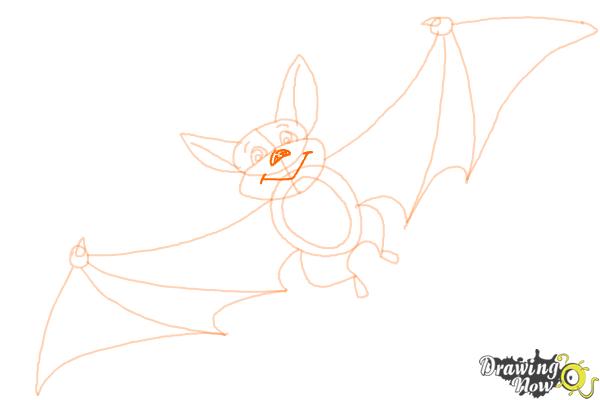 How to Draw a Bat For Kids - Step 10