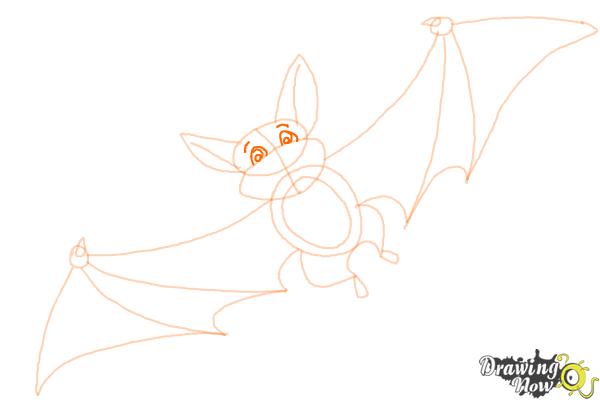 How to Draw a Bat For Kids - Step 9