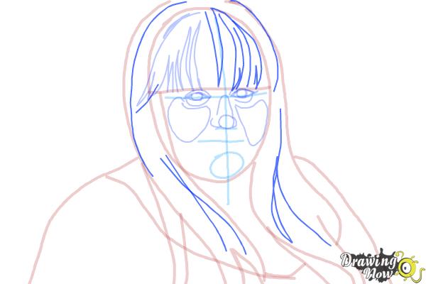 How to Draw Rebel Wilson - Step 10
