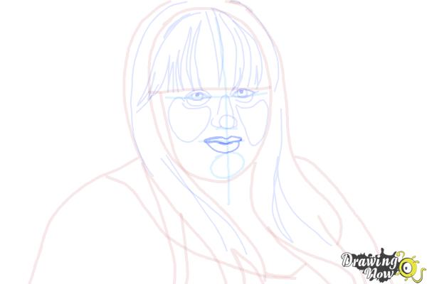 How to Draw Rebel Wilson - Step 11