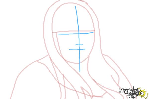 How to Draw Rebel Wilson - Step 6