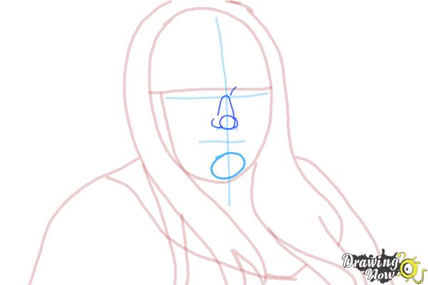 How to Draw Rebel Wilson - Step 7