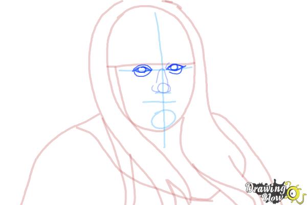 How to Draw Rebel Wilson - Step 8