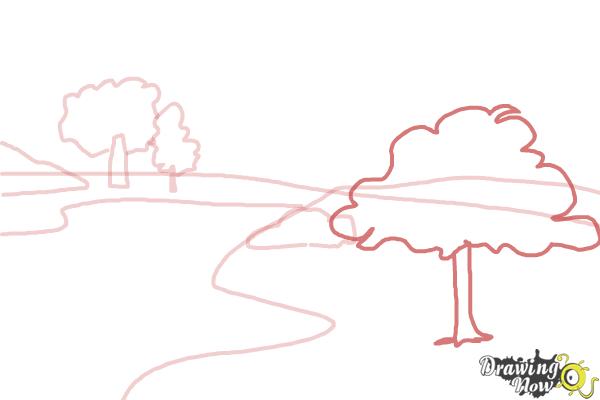 How to Draw Nature Scenery - Step 6