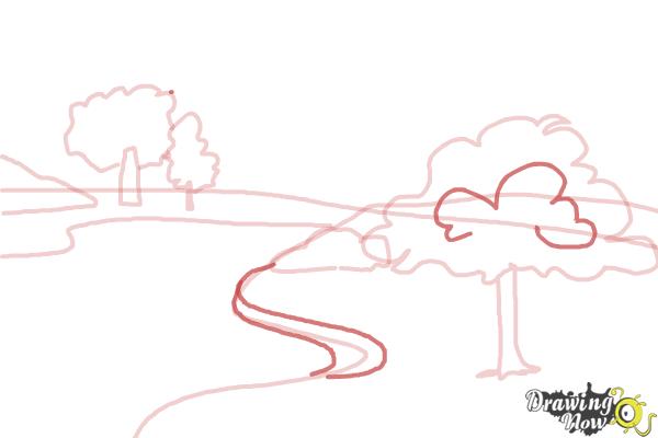 How to Draw Nature Scenery - Step 7